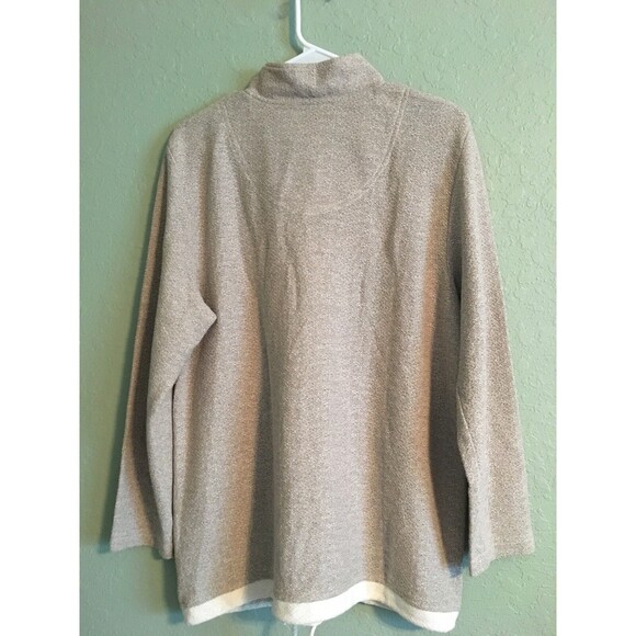 Cafe au Lait Canada Women's Button Closure Textured Terry Jacket size M - Picture 4 of 5